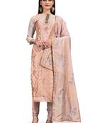 Peach sequins chanderi salwar