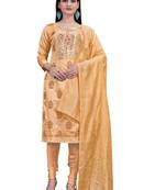 Light-peach sequins chanderi salwar