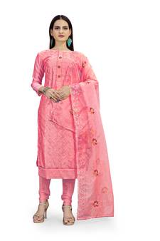 Pink sequins chanderi salwar