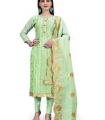 Light-green sequins chanderi salwar