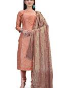 Peach sequins chanderi salwar