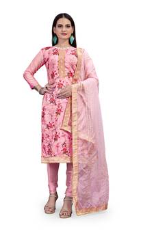Pink sequins chanderi salwar