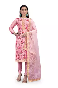 Pink sequins chanderi salwar