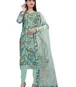 Multicolor printed chanderi salwar