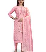 Pink embroidered chanderi salwar