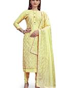 Light-green embroidered chanderi salwar