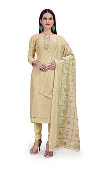 Beige woven  salwar