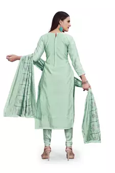 Sea-green woven salwar