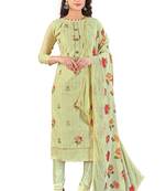 Light-green sequins chanderi salwar