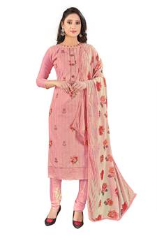 Pink sequins chanderi salwar