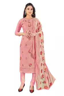 Pink sequins chanderi salwar