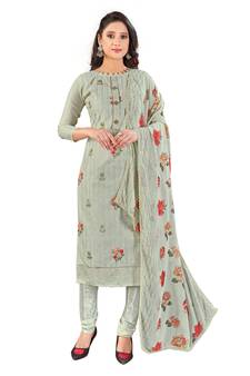 Grey sequins chanderi salwar