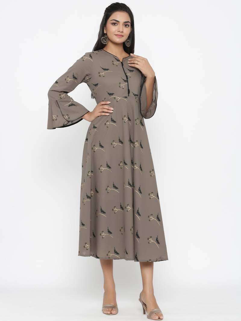 cotton floral printed anarkali kurti for womens  girls