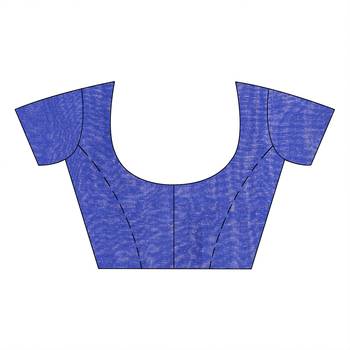 Blue hand woven bengal handloom saree with blouse 5