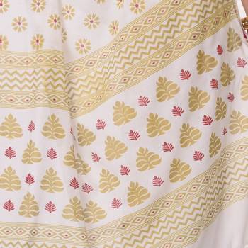 White hand woven bengal handloom saree with blouse 4