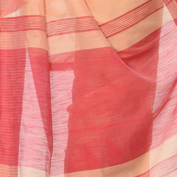 Red hand woven bengal handloom saree with blouse 4