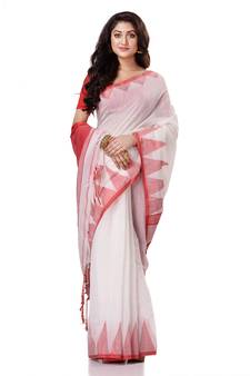 Multicolor hand woven bengal handloom saree with blouse