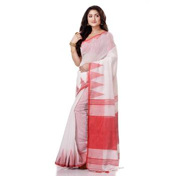 Multicolor hand woven bengal handloom saree with blouse 2