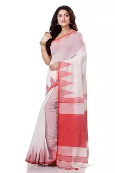 Multicolor hand woven bengal handloom saree with blouse