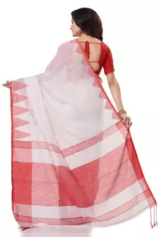 Multicolor hand woven bengal handloom saree with blouse