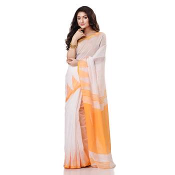 Multicolor hand woven bengal handloom saree with blouse 1