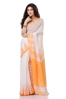 Multicolor hand woven bengal handloom saree with blouse