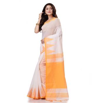 Multicolor hand woven bengal handloom saree with blouse 2