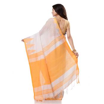 Multicolor hand woven bengal handloom saree with blouse 3