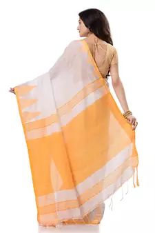 Multicolor hand woven bengal handloom saree with blouse