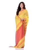 Multicolor hand woven bengal handloom saree with blouse