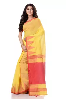 Multicolor hand woven bengal handloom saree with blouse
