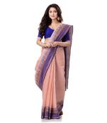 Blue Hand Woven Bengal Handloom Saree Without Blouse