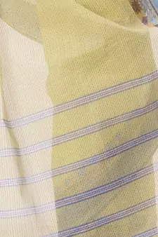 Yellow hand woven bengal handloom saree 