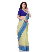 Blue Hand Woven Bengal Handloom Saree Without Blouse