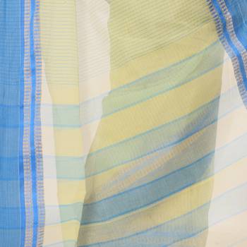 Blue Hand Woven Bengal Handloom Saree Without Blouse 4