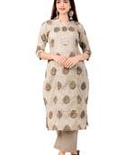 womens cotton printed straight kurti And palazzo set