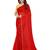 Red printed pure nazneen saree with blouse