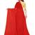 Red printed pure nazneen saree with blouse