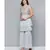 Kvsfab Women Grey Mirror Work Yoke Design Layered Kurta with Sharara & Dupatta