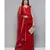 Kvsfab Women Red Embroidered Pleated Kurta with Palazzos & Dupatta