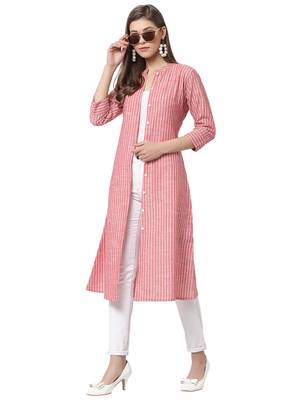 Largish Cotton Red A-line Shrug 1