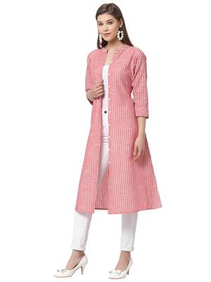 Largish Cotton Red A-line Shrug 3