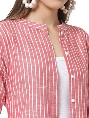 Largish Cotton Red A-line Shrug 4