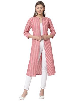 Largish Cotton Red A-line Shrug 5