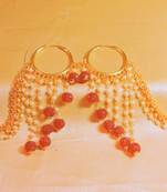 Wedding Red  Pearl Bali With Hair Chain