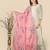 Pink Chinon Chiffon Dupatta With Embellishments And Stone Work