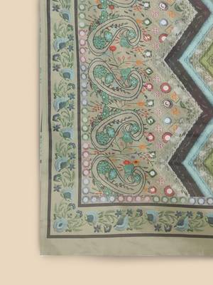 Multi Colour Tusser Silk Printed Dupatta 4