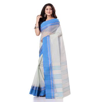 White hand woven bengal handloom saree  2