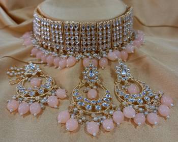 Peech Pearl Pachi Kundan Choker Latest Jewellery Set 1