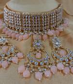 Peech Pearl Pachi Kundan Choker Latest Jewellery Set